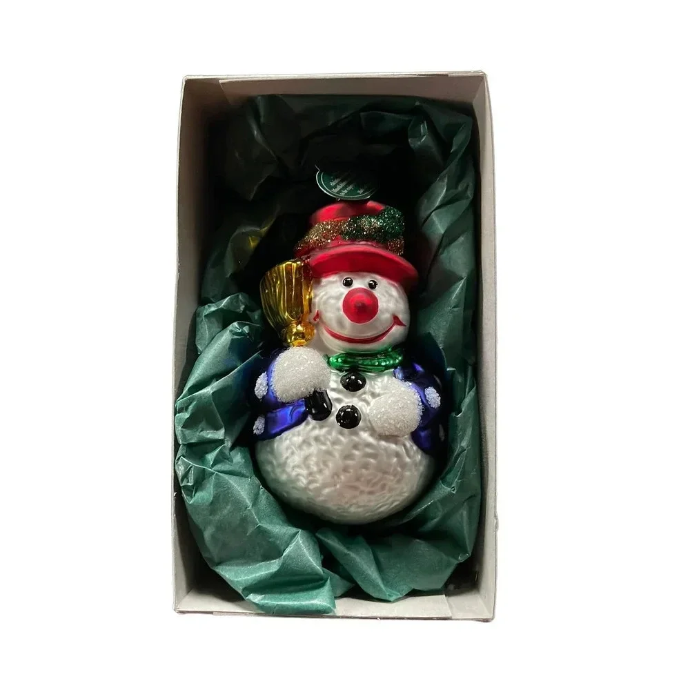 Vintage Christnorn‎ Made in Germany Snowman Ornament in Original Box